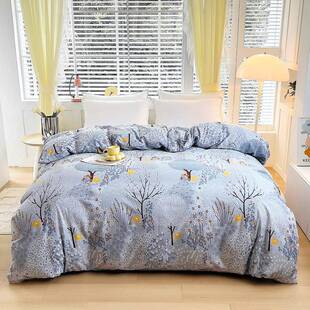 2025新款秋棉被单32569安套加冬厚生态磨毛学全生被套纯棉被罩床