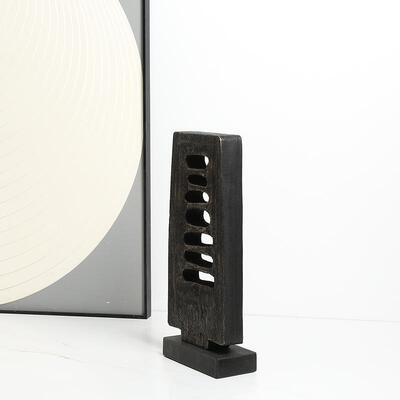 新中式复古几何方书形镂关空小木售楼处摆件FB-MC230酒店玄柜艺术