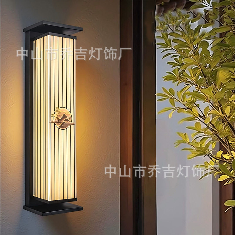 户外防水壁灯别墅围墙大门庭院灯阳台中式柱子接线太阳能简约现代