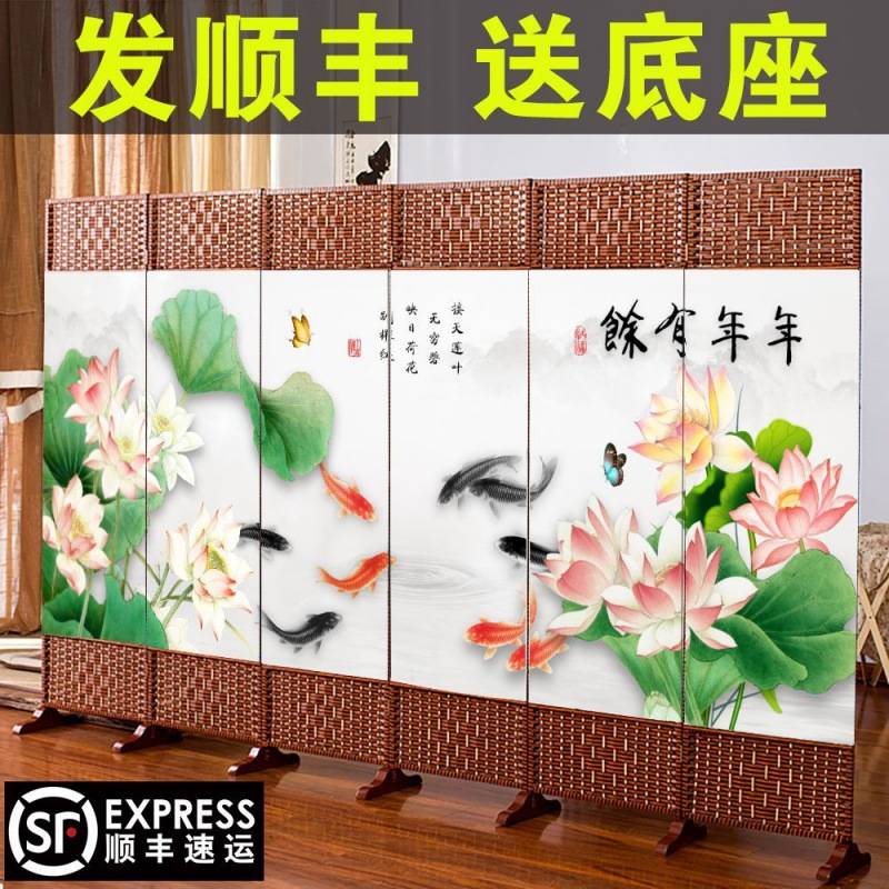 简易屏风折叠推拉移动房间隔断帘客厅进门卧室遮挡墙家用挡床玄关