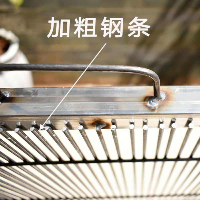 烧烤架子户外家用烧烤炉木炭火盆烧烤桌商用摆摊不锈钢方形烤新品