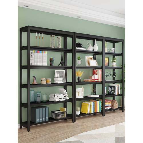 层置物架落地架客厅储物书架简易收整理多架铁艺展示架家用货8-85