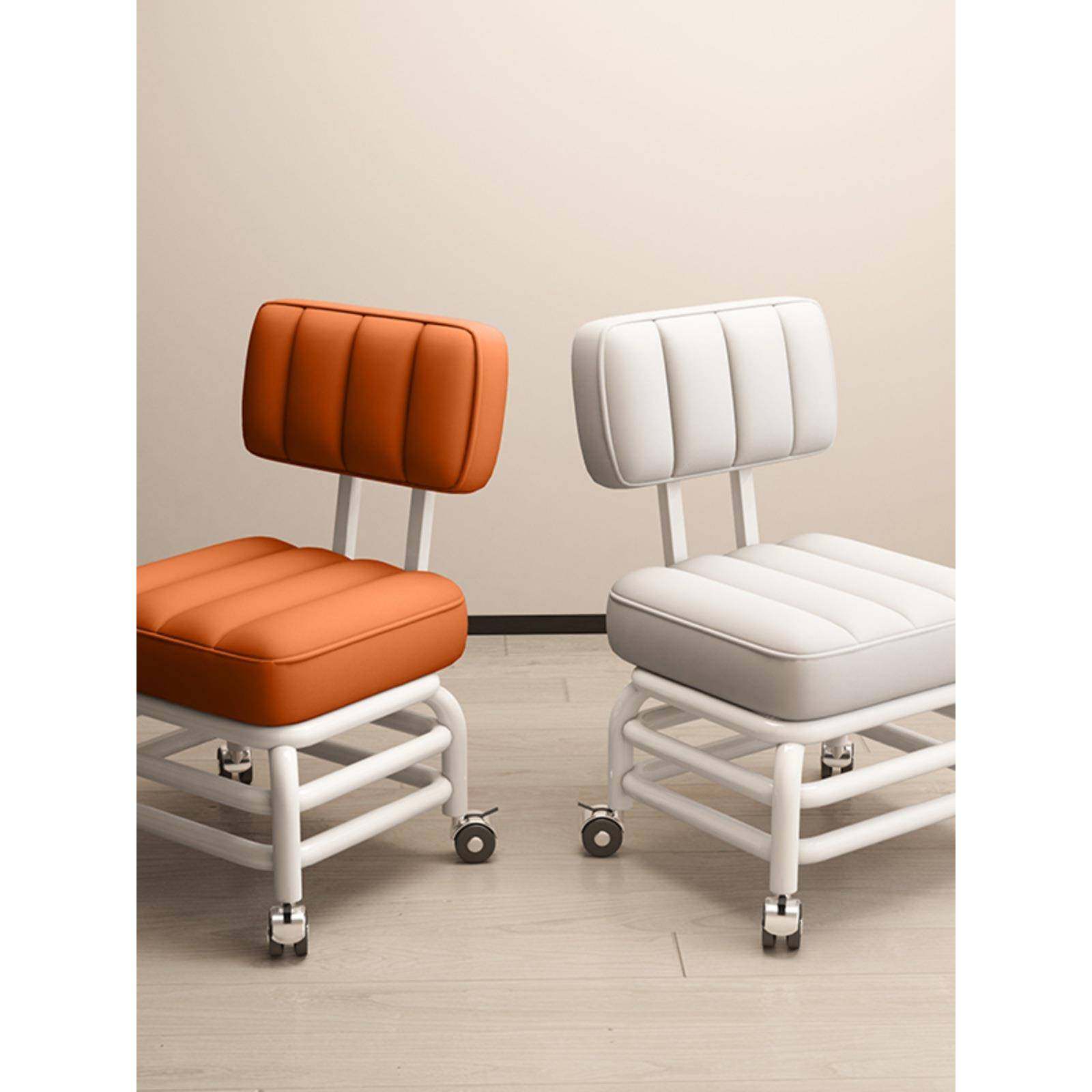 K*万轮0810向小凳发子滑轮矮凳用靠背板凳儿童学家习小椅子沙茶几