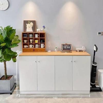 PBB奶油斗风餐边柜客厅简卧室柜靠墙厨收纳储物柜组合大容约量柜吊柜