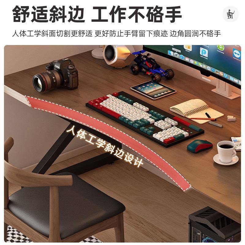 实电竞桌台式电脑简约风木办公室办桌家用卧室公学习书桌学生LIF