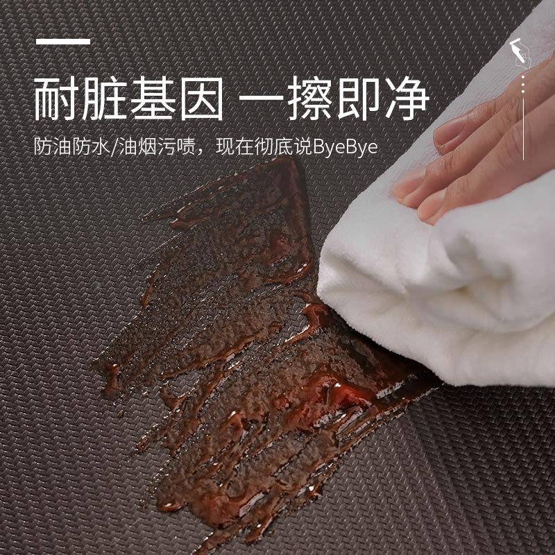 跨境PVC厨房UP皮垫革纯色耐脏可加擦厚长条疲劳垫防滑防厨房地垫