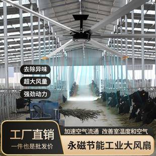 降永工业407大吊扇篮球馆磁温能静音节低功耗商用仓库厂房工业大