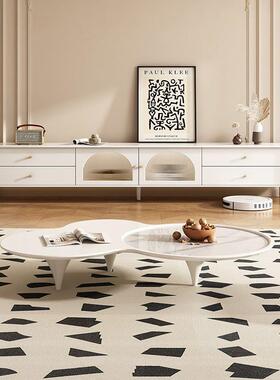 实MVL木法式几复古风客厅电视柜简约地现代茶新组合落家用款黑色