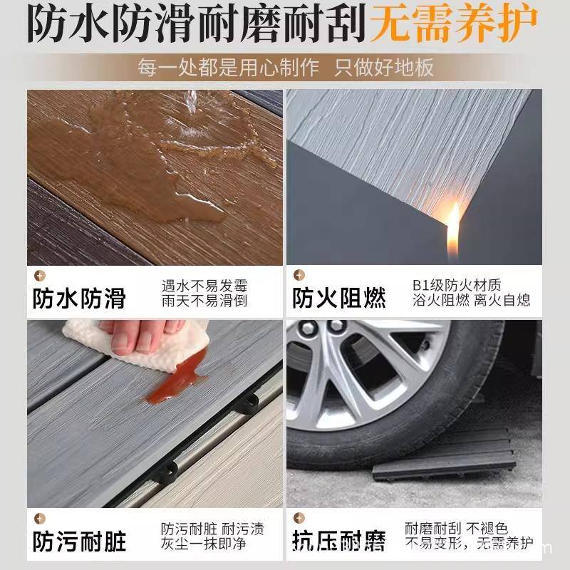 户外塑木代地板接露防台室外花园阳台腐木二共挤木ZDJ拼塑庭院子