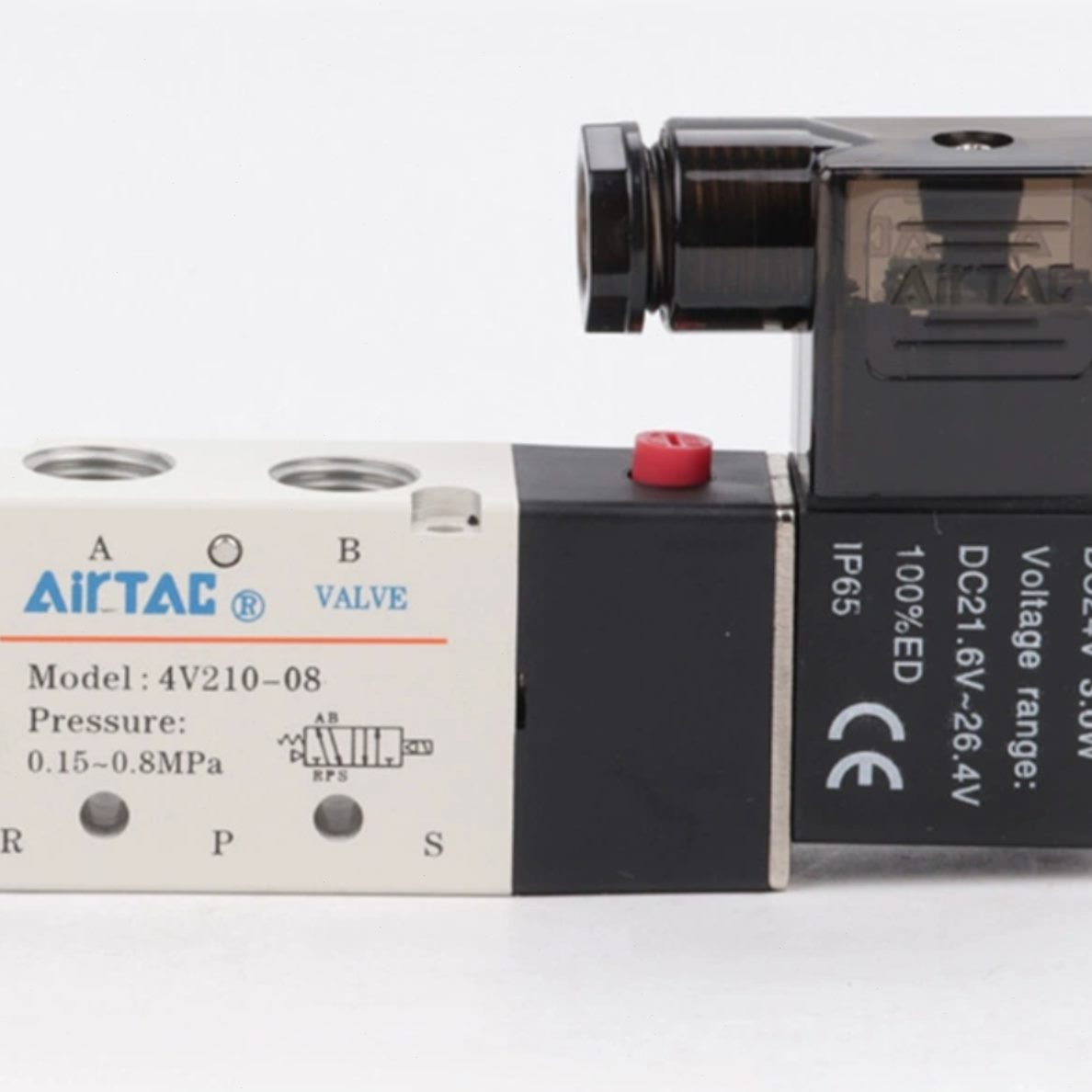 -10V324v8通五阀位阀-0气动1044V向0220换控制二亚德客电磁阀V21