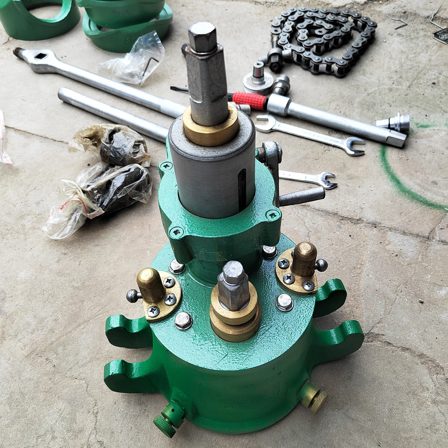 ZG2-50型手动钻孔攻丝机 MZ4开孔车丝器 铸铁球磨管密封攻丝机