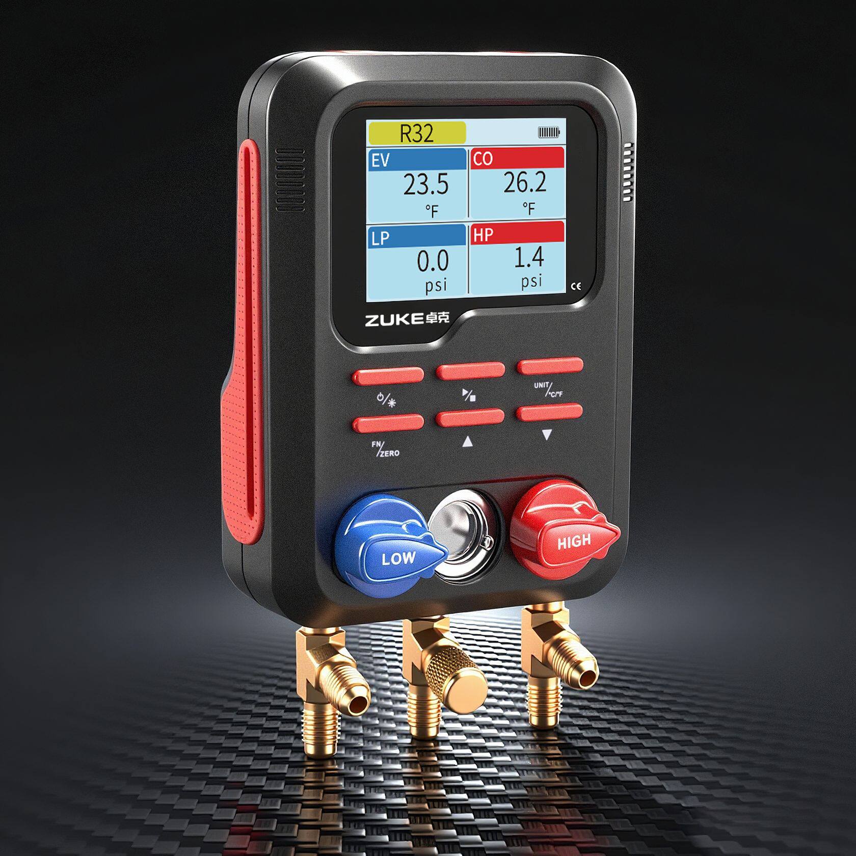 跨境爆款 电子数显双表制冷剂数字交流仪表套装数字歧管仪表