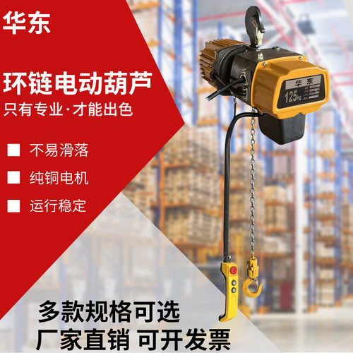移动式环链电动葫芦挂钩式便携链条电动葫芦125kg电动吊葫芦