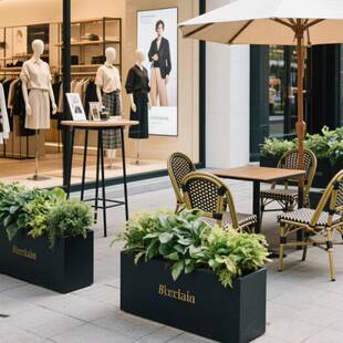 户外花箱组合铁艺不锈钢花坛花盆阳台花架子落地式花槽露台种植箱