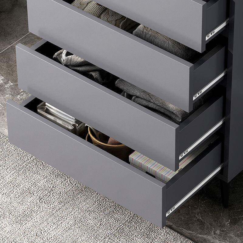 五斗92柜卧室家用靠落墙地物置物柜意式奢客厅边轻储柜五斗橱抽屉