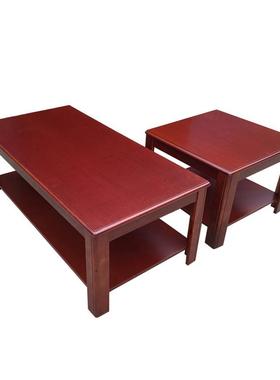 油漆贴木办公中式办公茶几家cj-12324办具公室会客茶几皮沙发配套