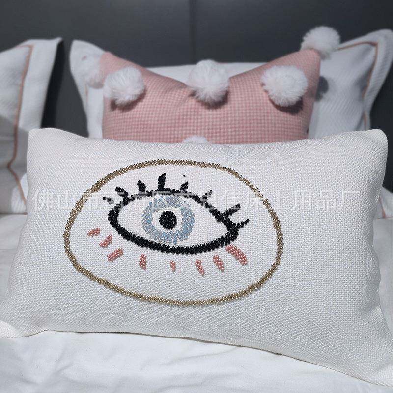 粉色系公主女孩套房样板床品轻毛球儿童床202206-上用间奢品多件