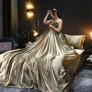 C#新LK04款双面丝绸床上品家B用四件套床双人加大用1.5m1.8m2米用