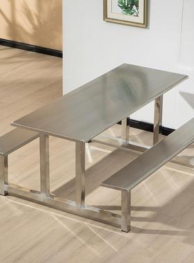 食堂桌组合ZFLD-1学餐校学生员工工厂饭堂4人6人锈8人位不钢连体