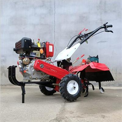 蔬田菜地旋耕起垄机柴用油10马力农沟机手扶式NBF四驱开园管理机