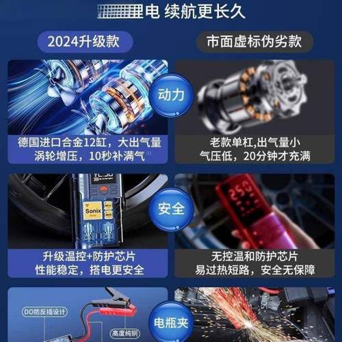 车胎泵气动无线气泵便携电机启动充一体气机汽车轮胎17式打泵