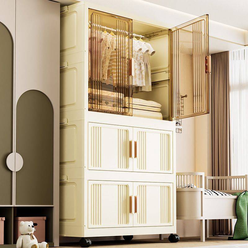 免安装80cm儿童宝宝衣柜宝宝衣服整理箱婴儿小衣橱塑料家用收纳柜
