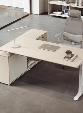 升降桌主公管桌经理桌大班567台简约电现代办室老板桌动办公桌椅