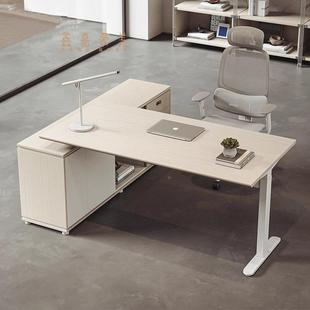 升降桌主公管桌经理桌大班567台简约电现代办室老板桌动办公桌椅