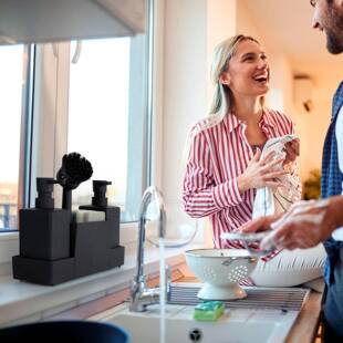 厨房皂液器5024带海绵架和碗刷用手于洗洗碗液洗的分瓶有托装盘收