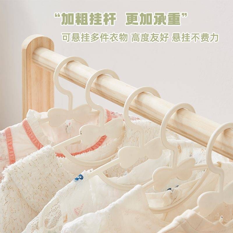 儿童落地衣架木质衣帽架双杆卧室床边立式挂衣架家用转角衣架手绘