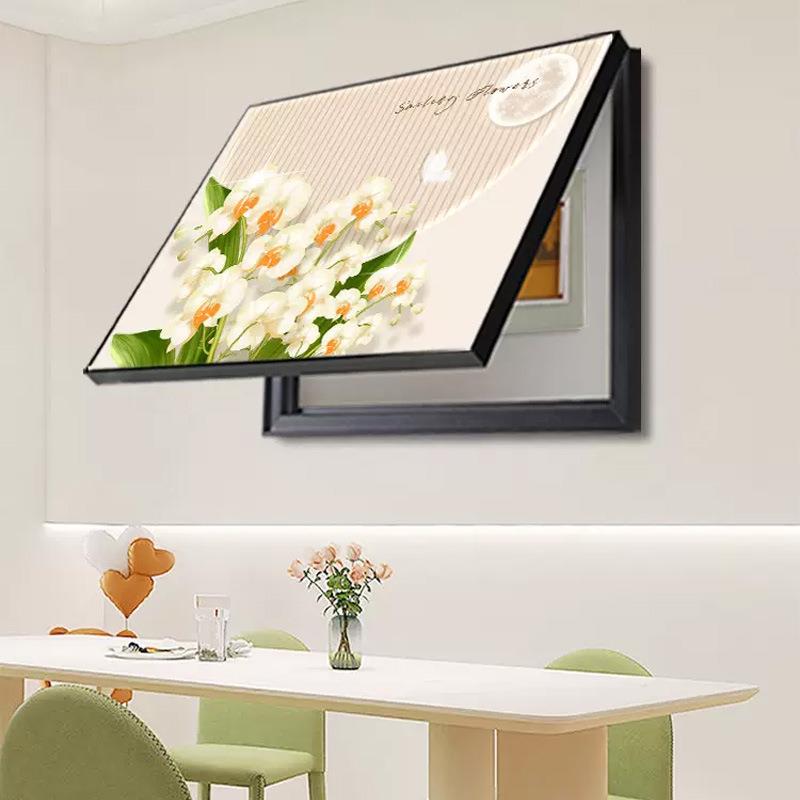 现代简约电表箱画饰免打孔信号箱配电SQ221-00箱盖装板电闸箱厅遮