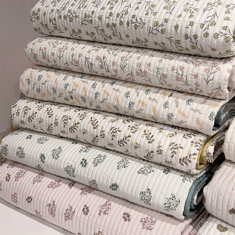 韩式小碎花天丝q棉绗缝水洗床单床垫床盖