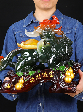 招财貔貅摆件大公母一对开业礼品旺F财皮丘店铺办公室收银台装饰