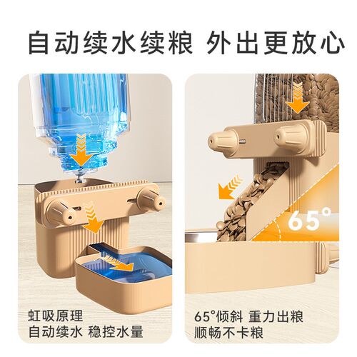 宠物狗狗饮水器挂式自动喂食器水壶笼子宠物喂水喂食器猫碗狗食盆