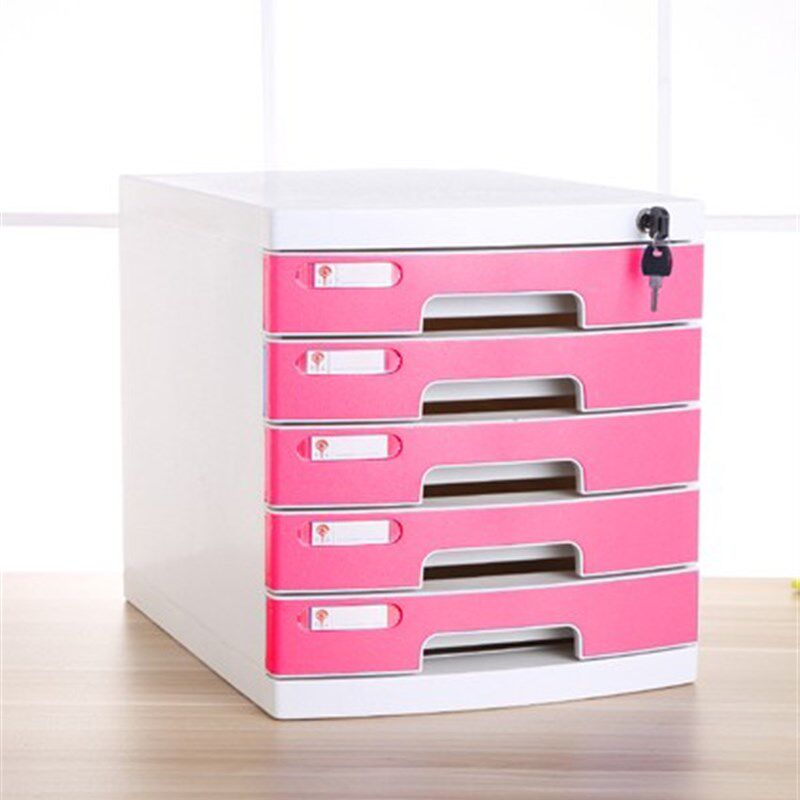 a4桌面带锁塑料抽屉式资料办公家具收纳盒储物箱档案文件柜加厚包