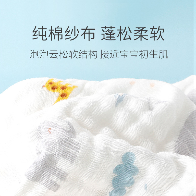 婴儿浴巾纯棉泡泡纱布新生儿洗澡吸水超柔初生宝宝浴巾儿童大毛巾