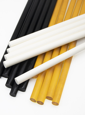 耐高温热熔胶棒 120度150度聚酰胺胶棒白色黄色黑色11mm热熔胶条