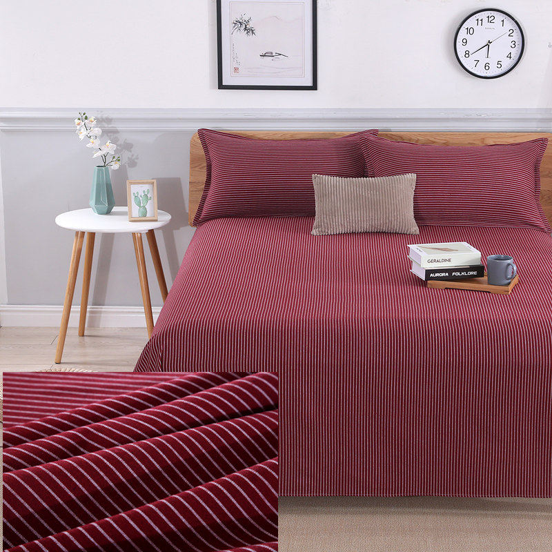 床单单件单人处理三件套被单睡单老粗布双人加厚宿舍挤压两件库存