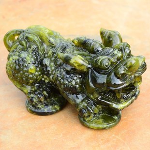 南玉貔貅桌面摆件家居送礼商务礼品客厅办公室皮休室内工艺品