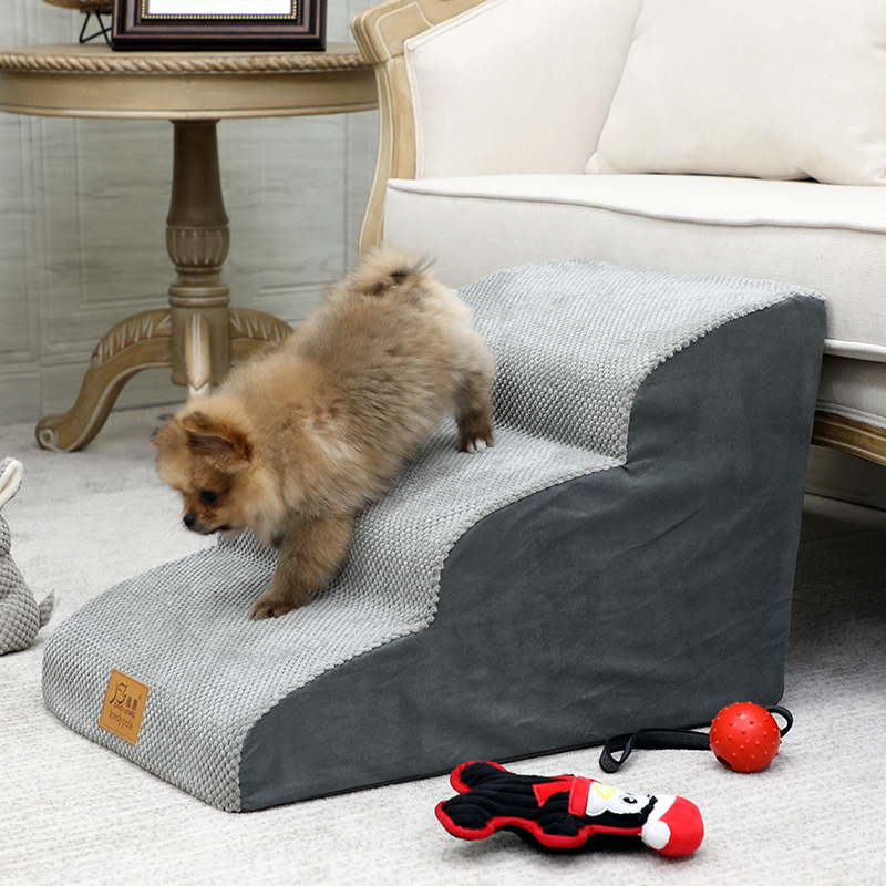 宠物爬高楼梯猫狗台阶楼梯小型泰迪床边海绵梯子台阶上床爬梯垫子