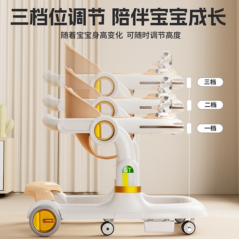 婴儿学步车宝宝学行车多功能防侧摔防o型腿宝宝助力手推车6-18月