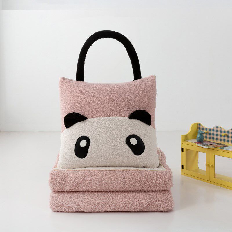 手提款抱枕被子二合一加厚沙发靠垫可爱儿童学生宿舍午休被可折叠