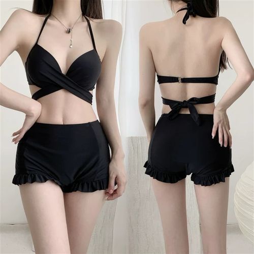 2025新款百搭时尚泳衣女度假风泳装套装宽松透气遮肉显瘦沙滩罩衫