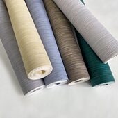 墨绿色3D素色细条纹墙纸客厅书房酒店茶室高级感简约纯色暗纹壁纸