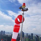 气象风向袋机场专用风向标白天夜间直升机场停机坪风向测试袋风速