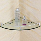 太空铝玻璃架浴室卫生间角架厕所壁挂五金单层置物转角架三角层架