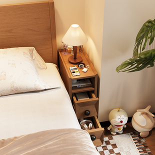 20公分窄柜迷你小床头柜小型极窄B款25公分超窄可移动床边窄夹缝