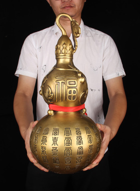 铜百福葫芦摆件  铜葫芦x摆件 开盖铜葫芦  百福葫芦摆件