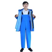 全身针织布雨衣分体套装 不易磨损户外徒步防雨骑行男女通用