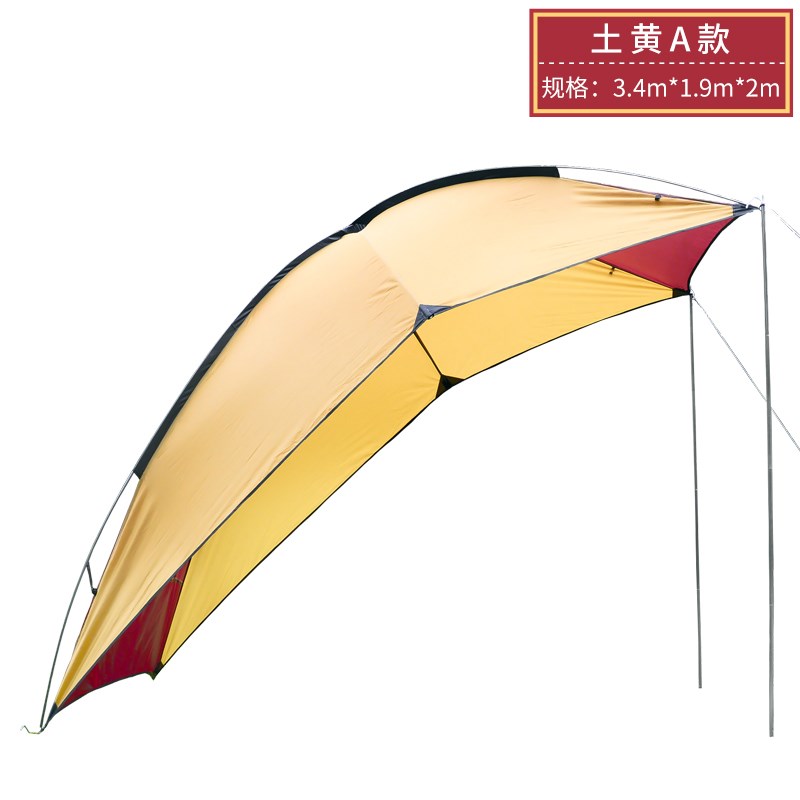 车尾延伸帐篷户外自驾游SUV汽车旅行装备野营防暴雨车顶车载晶柏